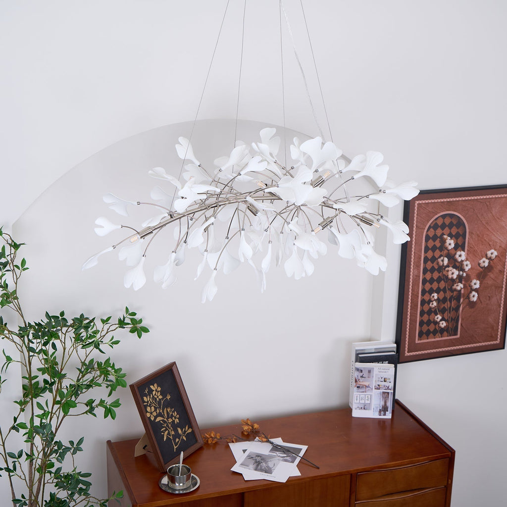 Arux Gingko Chandelier Art Deco Bent Downwards | Fioriscas