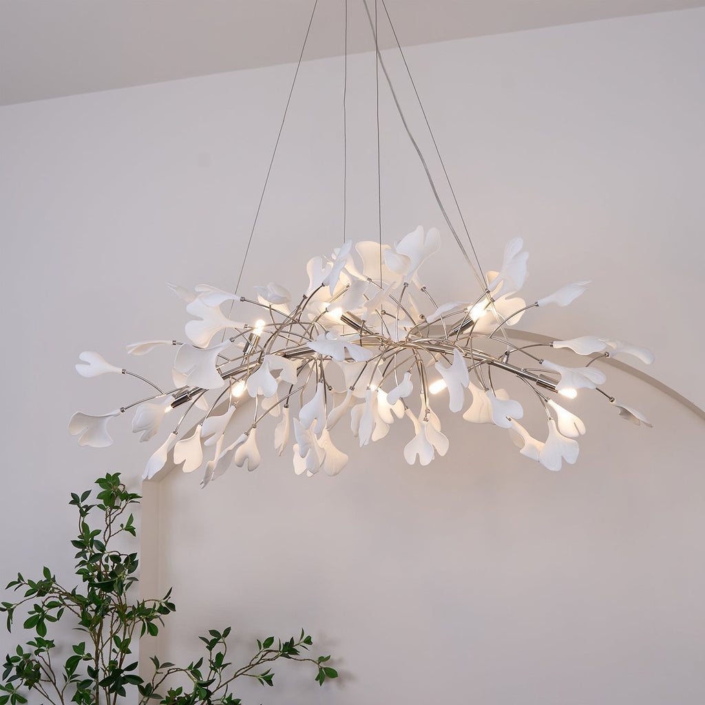 Arux Gingko Chandelier Art Deco Bent Downwards | Fioriscas
