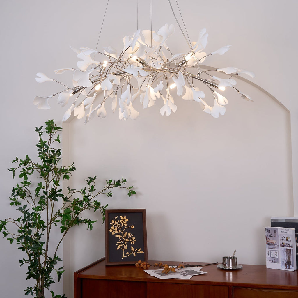 Arux Gingko Chandelier Art Deco Bent Downwards | Fioriscas