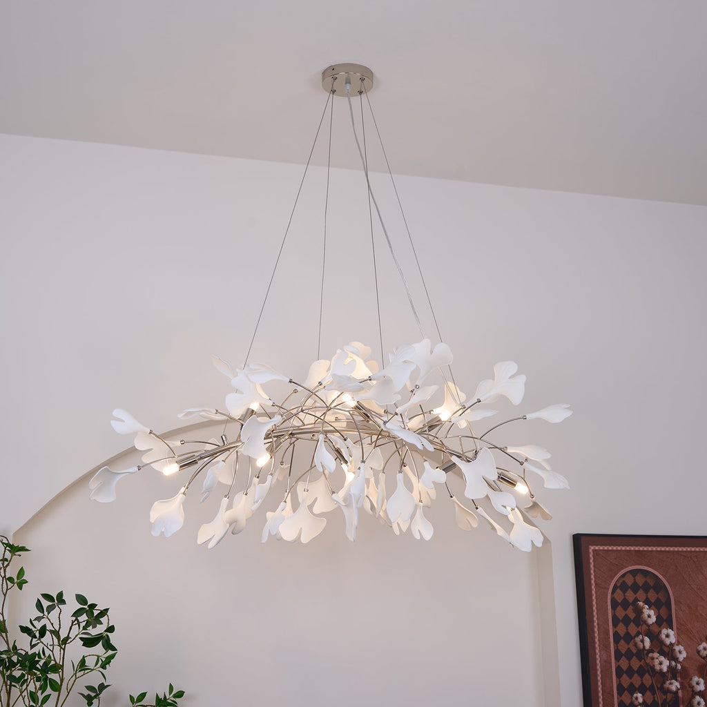 Arux Gingko Chandelier Art Deco Bent Downwards | Fioriscas