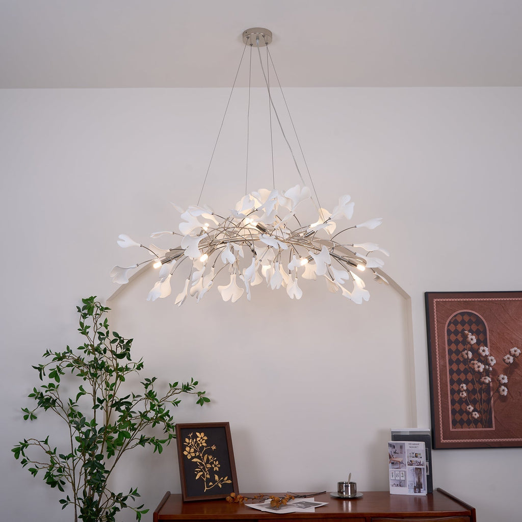 Arux Gingko Chandelier Art Deco Bent Downwards | Fioriscas