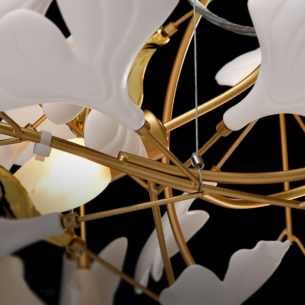 Arux Gingko Chandelier Art Deco Bent Downwards | Fioriscas