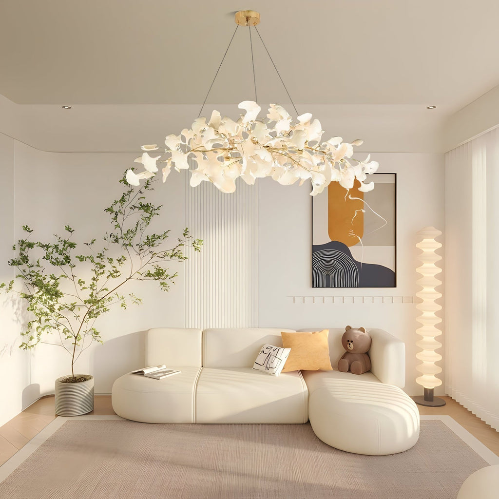 Arux Gingko Chandelier Art Deco Bent Downwards | Fioriscas