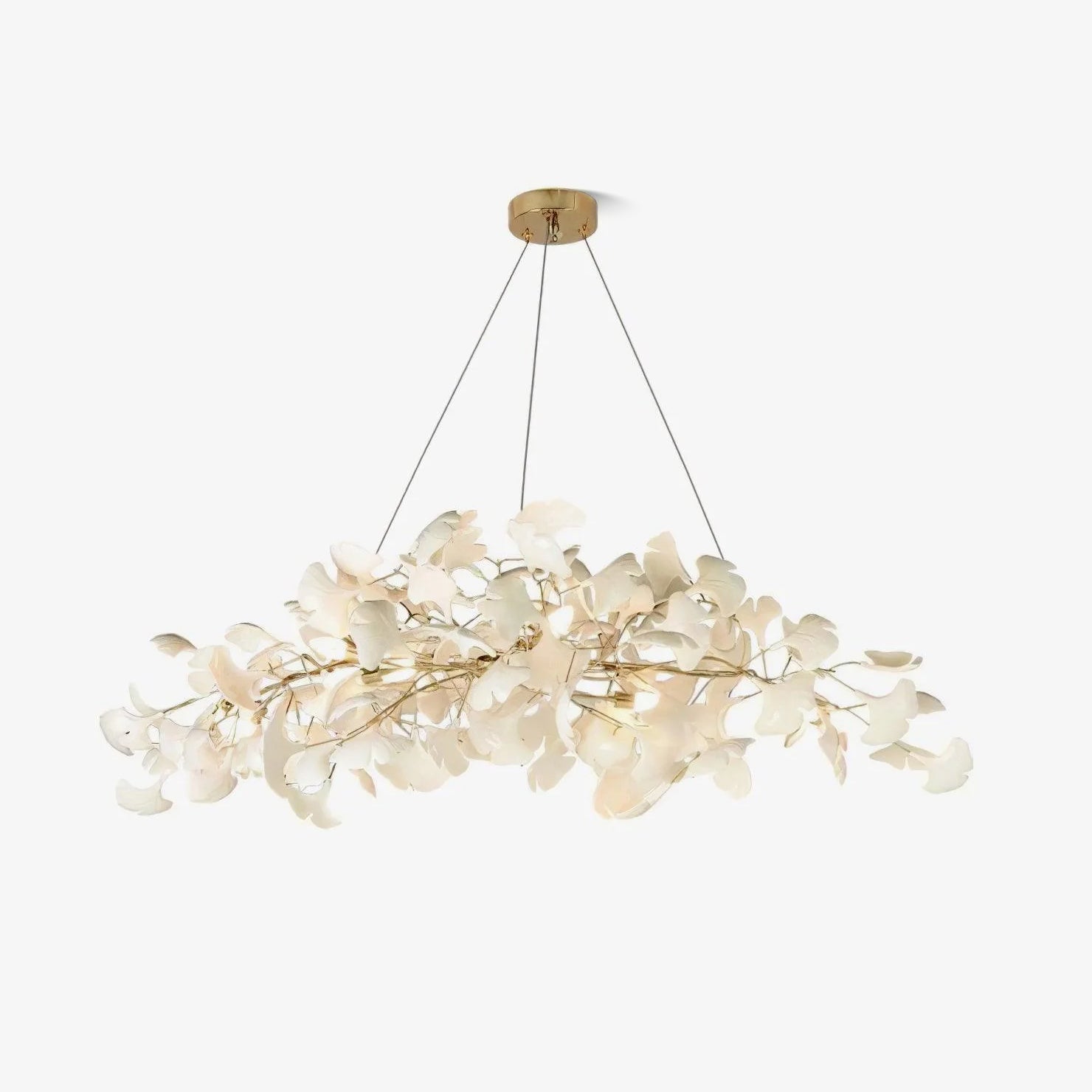 Arux Gingko Chandelier Art Deco Bent Downwards | Fioriscas