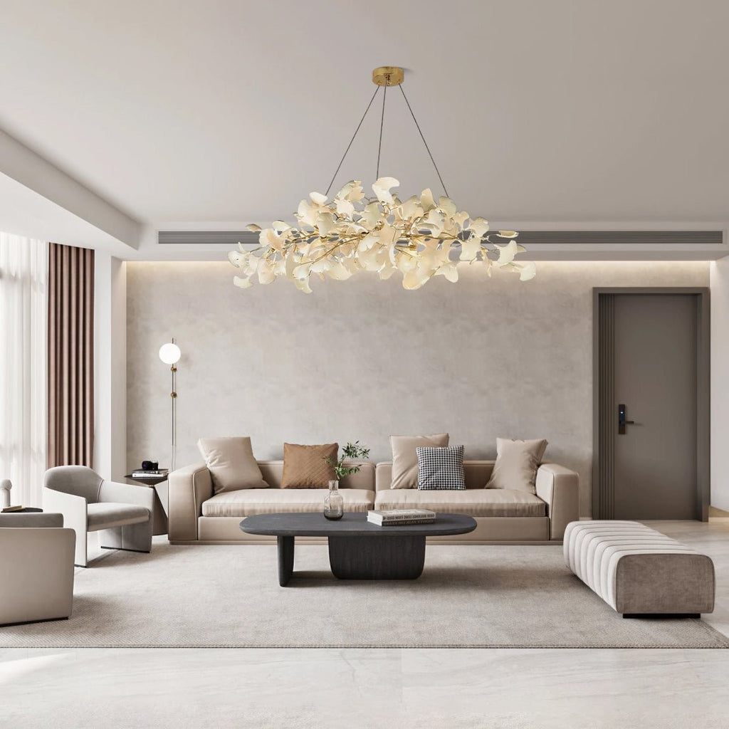 Arux Gingko Chandelier Art Deco Bent Downwards | Fioriscas