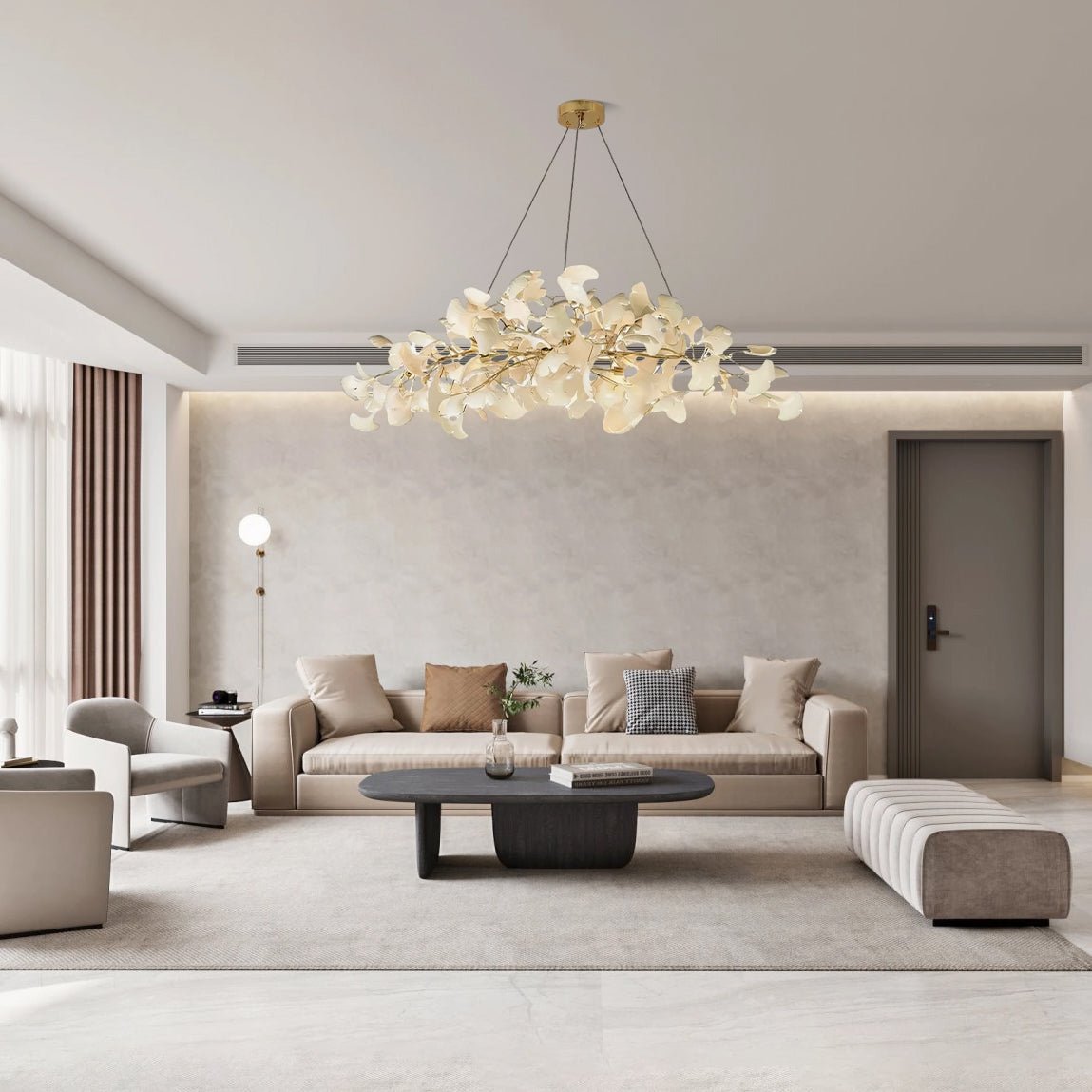 Arux Gingko Chandelier Art Deco Bent Downwards | Fioriscas