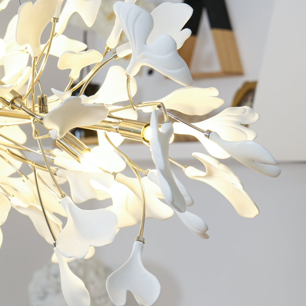 Arux Gingko Chandelier Art Deco Bent Downwards | Fioriscas