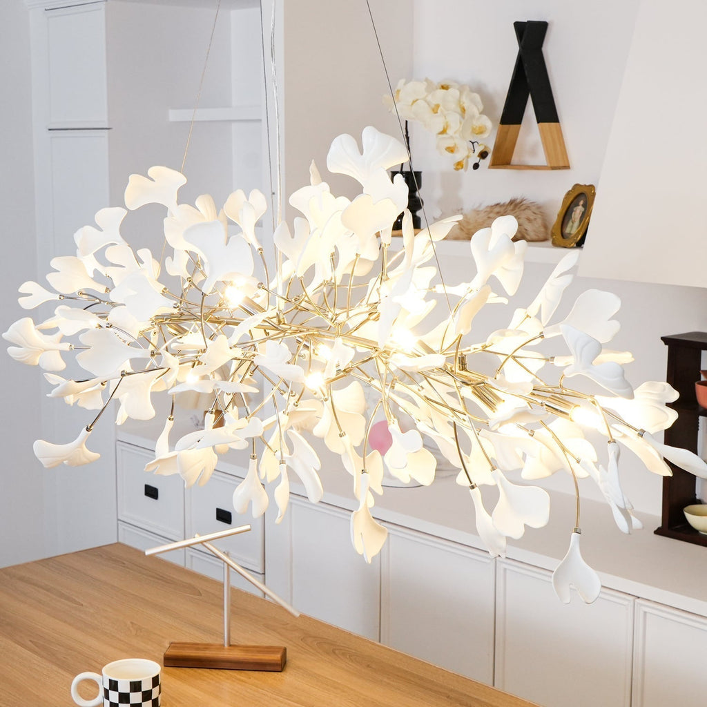 Arux Gingko Chandelier Art Deco Bent Downwards | Fioriscas
