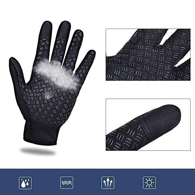 Guanti termici antivento con guscio impermeabile e dita compatibili con touchscreen