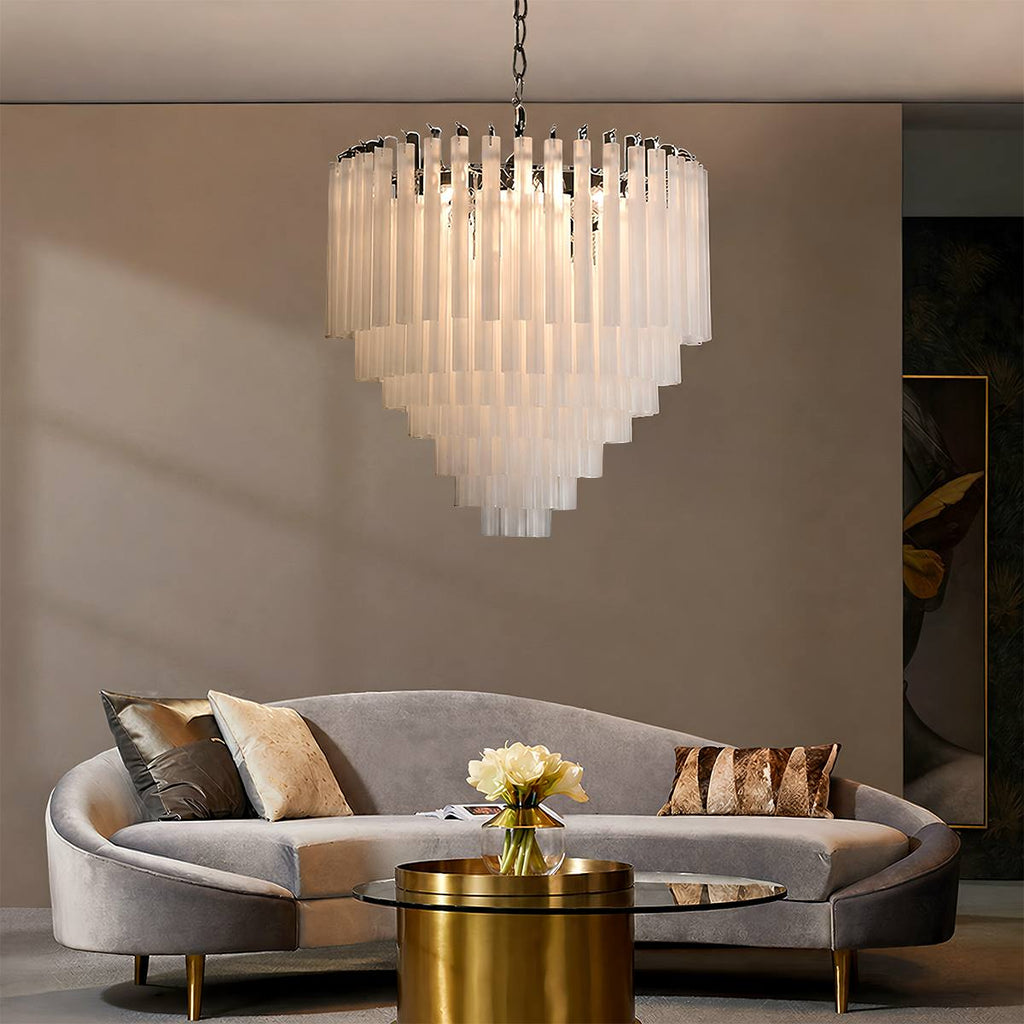 Lumara Iron Chrome Chandelier For Warm Living Room Glow