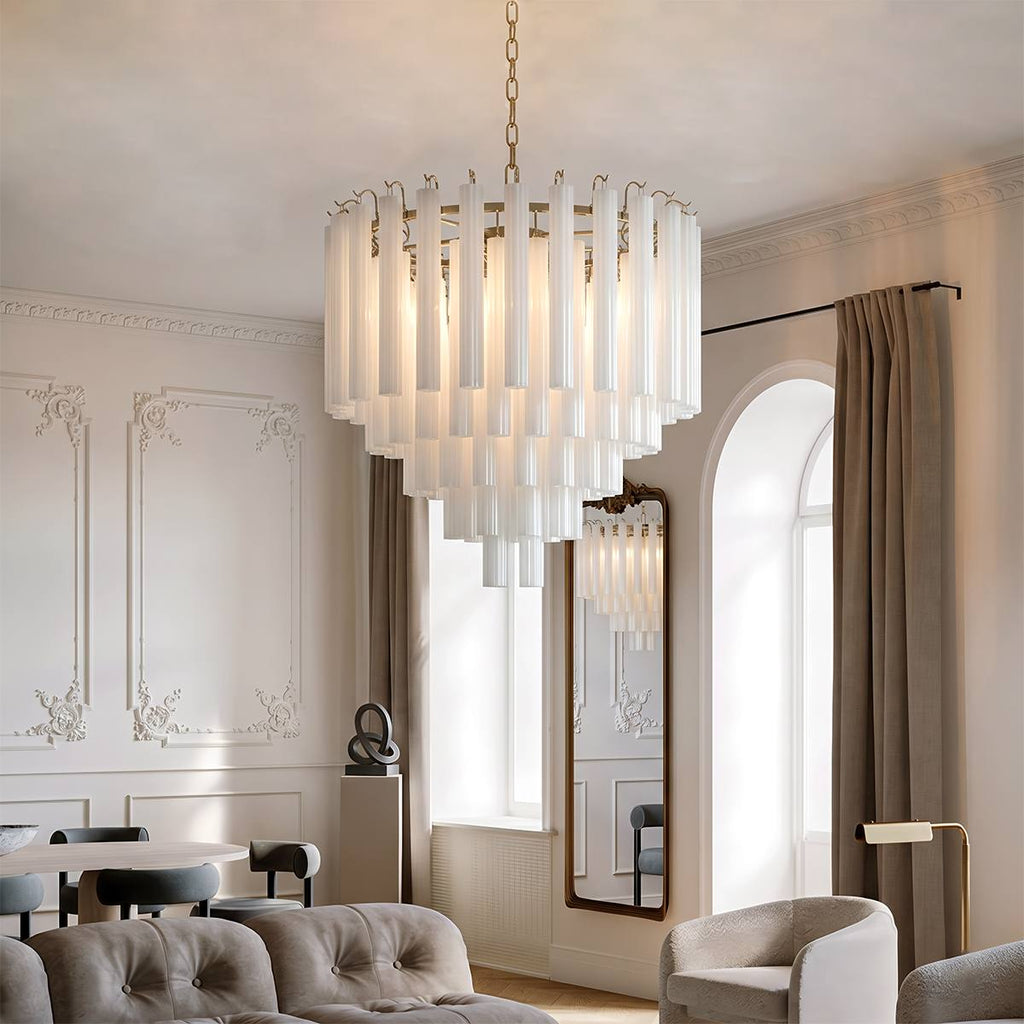 Lumara Iron Chrome Chandelier For Warm Living Room Glow