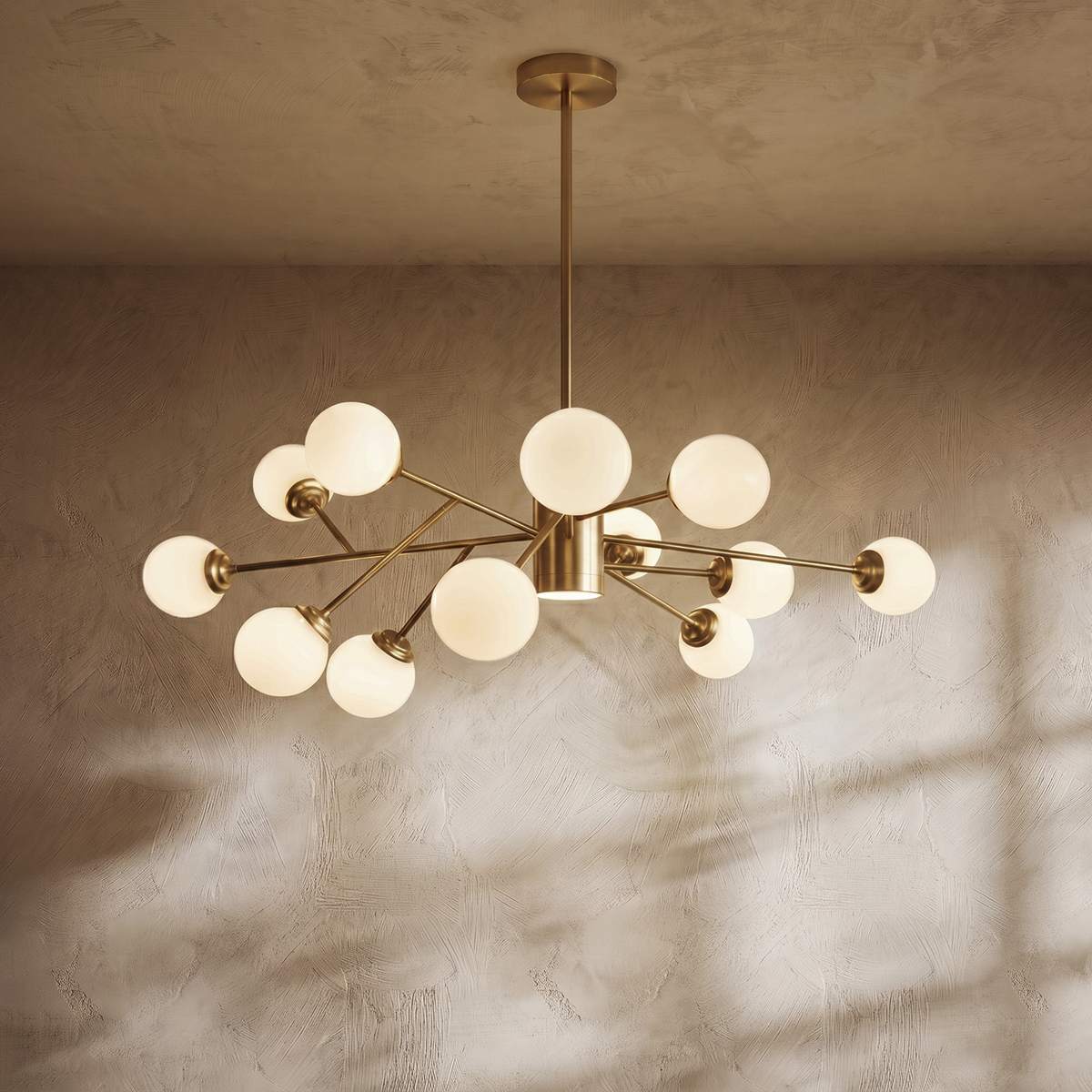 Arcadia Luxe Chandelier In Gold Or Black Aluminum Finish For Cozy Ambience