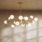 Lampadario Arcadia Luxe in finitura alluminio oro o nero per un'atmosfera accogliente