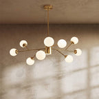 Lampadario Arcadia Luxe in finitura alluminio oro o nero per un'atmosfera accogliente