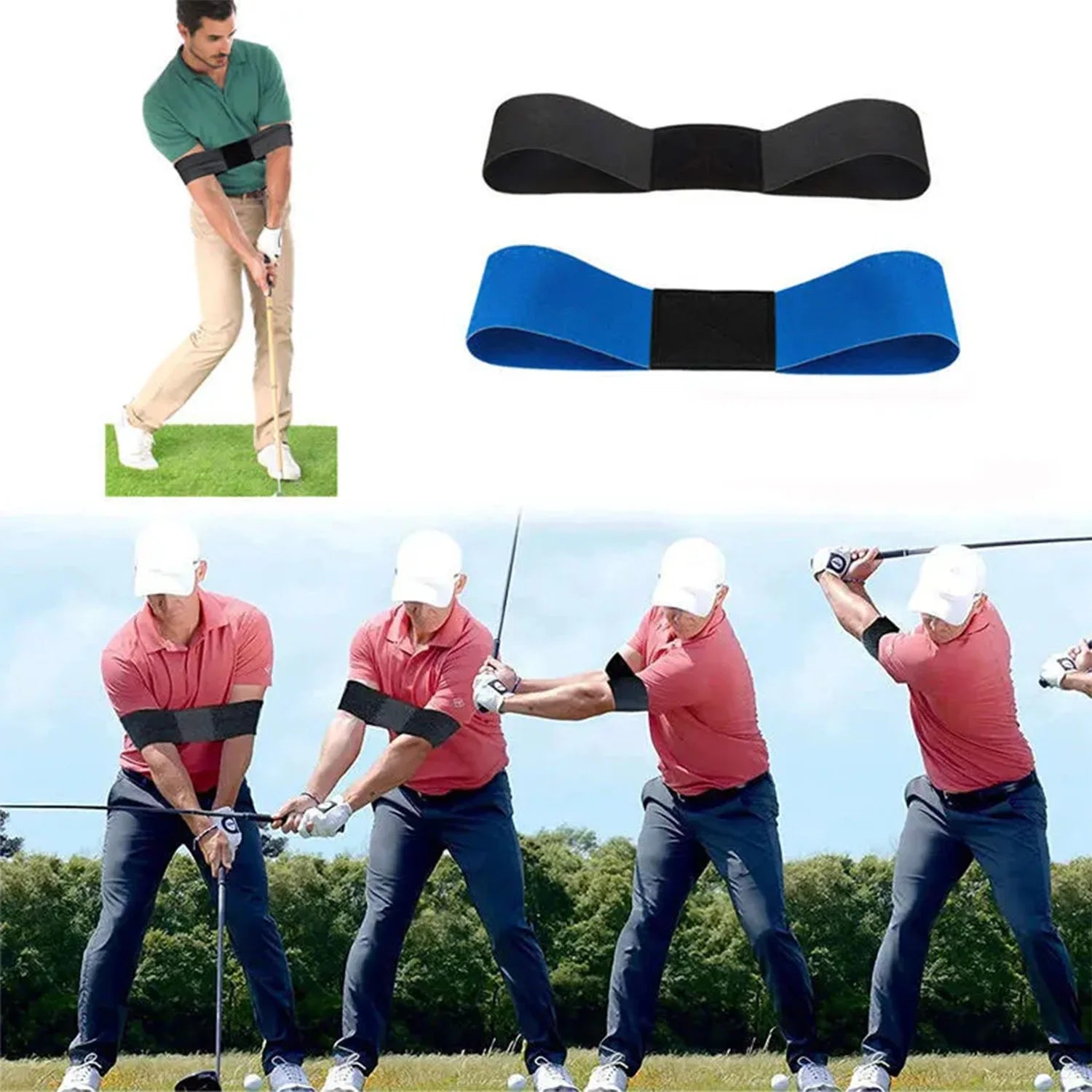 Elastic Golf Swing Trainer for Arm Guidance & Posture - Fioriscas