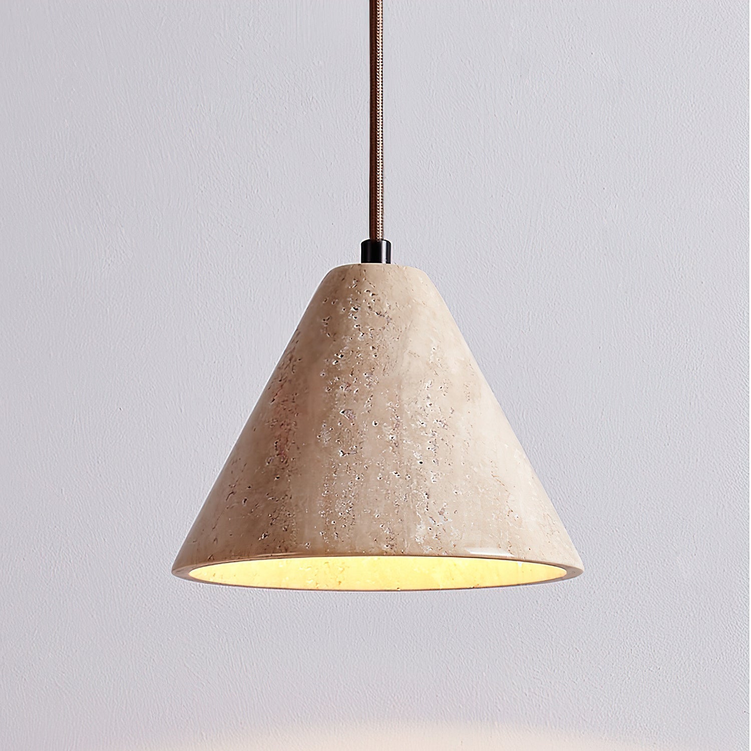 Cezoriel Conical Travertine Pendant Light | Fioriscas
