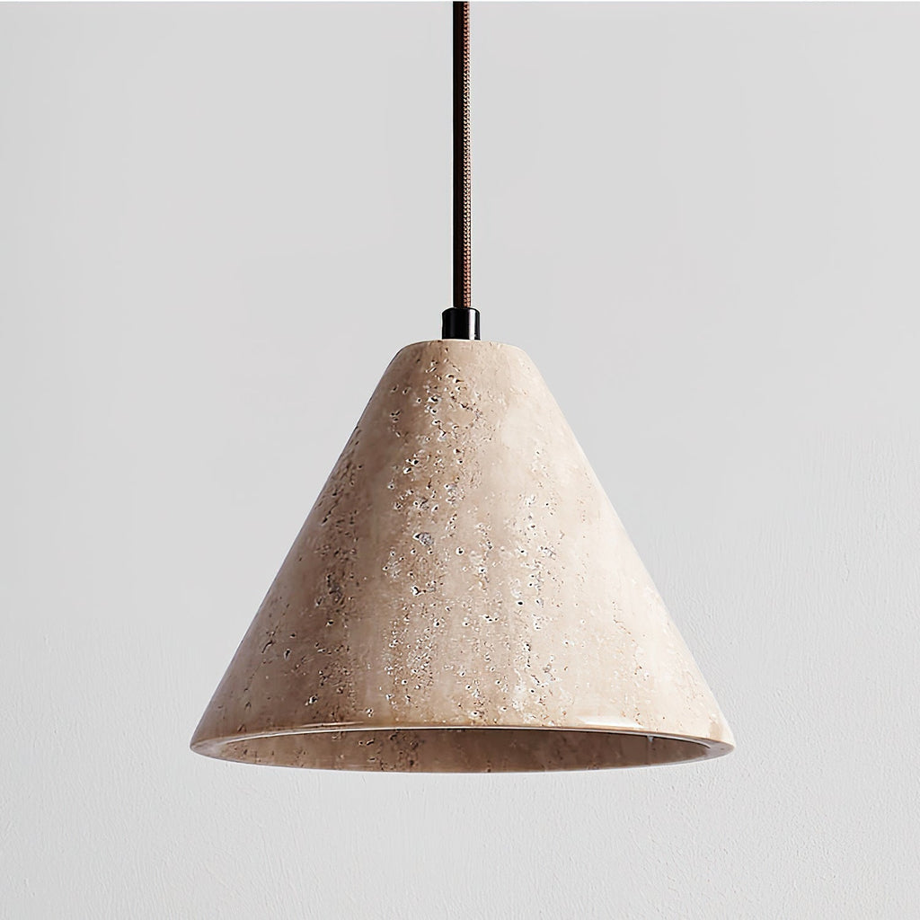 Cezoriel Conical Travertine Pendant Light | Fioriscas