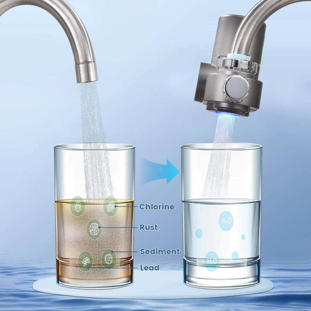 ClearView Faucet Water Filter With LED Display For Kitchen Tap Water
