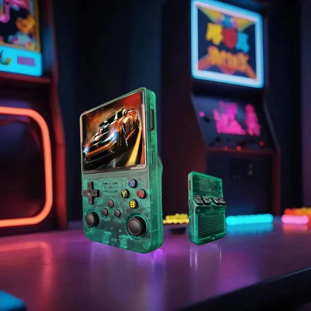 Handheld Retro Game Console, 10,000 Preloaded Games, 3.5-Inch Display