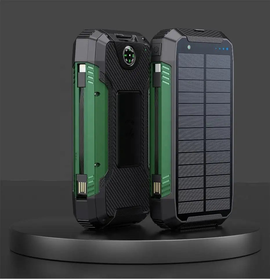 Solarny powerbank 30 000 mAh EclipseVolt, wodoodporny, z bezprzewodowym ładowaniem Qi