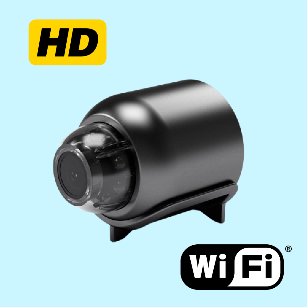 Mini WiFi bezpečnostní kamera, 1080p voděodolná s nočním viděním, záběr 160°