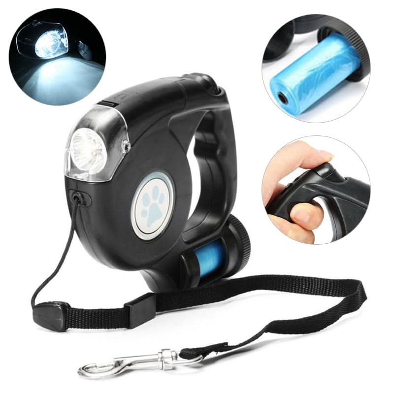 Laisse LED pour chien avec lampe intégrée pour des promenades en toute sécurité - Fioriscas