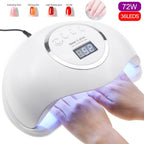 LumaPro 72W UV-LED-Nageltrockner, LCD-Timer mit Infrarot-Autosensor