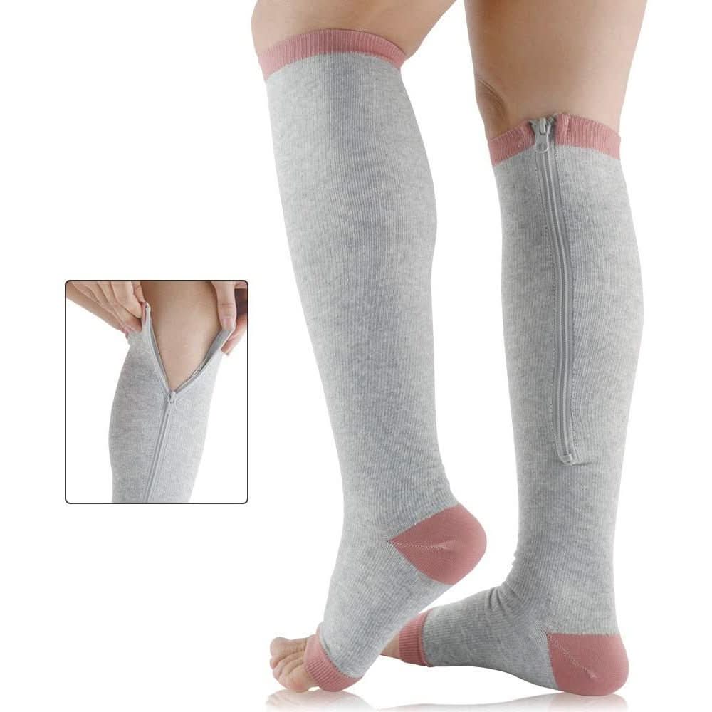 support stockings with zip for comfortable compression & easy handling - Fioriscas
