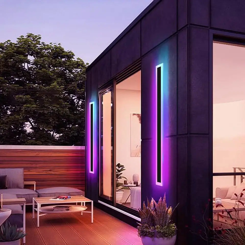LumaHaven – ścienna lampa LED RGB do użytku wewnątrz i na zewnątrz, wodoodporna, IP65
