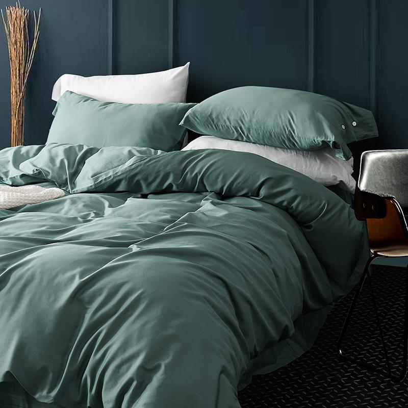 Parure de couette en coton égyptien, finition soyeuse Velora, 6 coloris