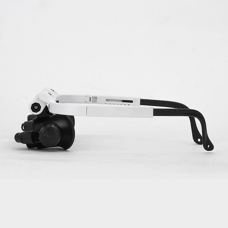 ClariVue LED Magnifier Glasses With 8x-23x Zoom And Brightness Control