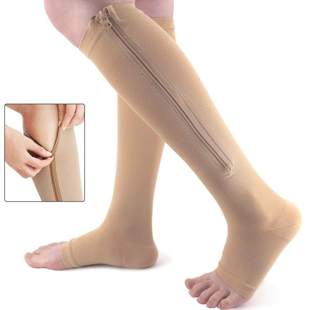 support stockings with zip for comfortable compression & easy handling - Fioriscas