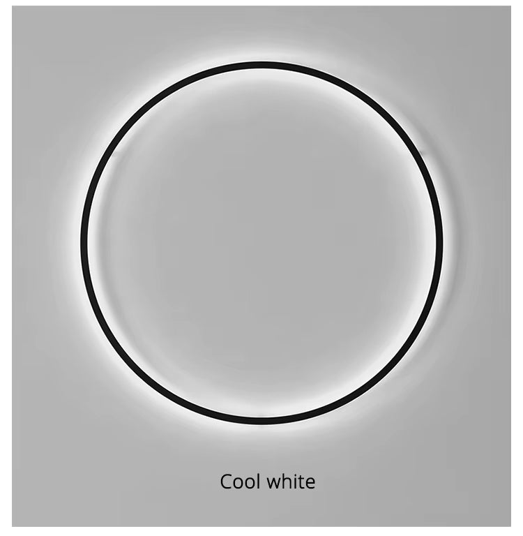 Luz de Parede Redonda LED, NovaHalo LumaNova, Design Minimalista Preto