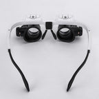 ClariVue LED Magnifier Glasses With 8x-23x Zoom And Brightness Control