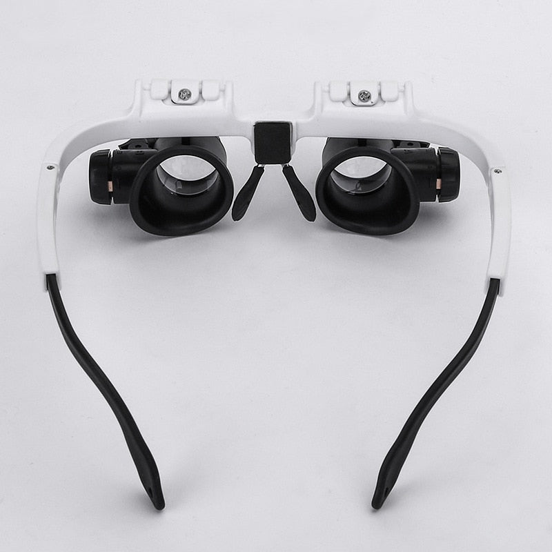 ClariVue LED Magnifier Glasses With 8x-23x Zoom And Brightness Control