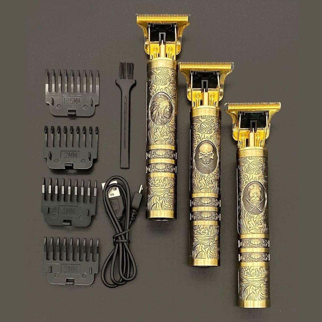 Rasoio vintage per barba con batteria e taglio di precisione per barba e capelli - Fioriscas