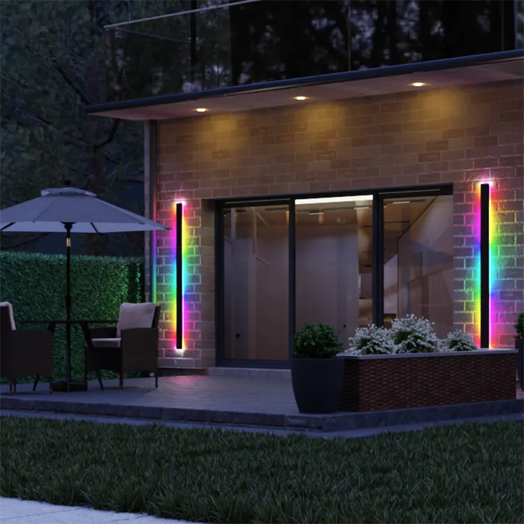 LumaHaven – ścienna lampa LED RGB do użytku wewnątrz i na zewnątrz, wodoodporna, IP65