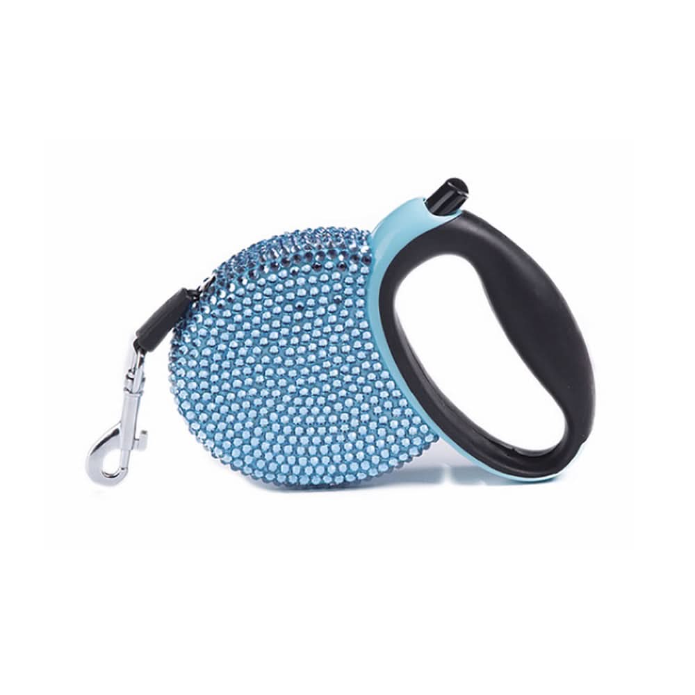 Luxury Retractable Leash with Rhinestones for Small Dogs & Cats - Fioriscas