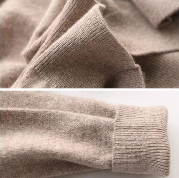 Camisola de caxemira Elarin para homem, de gola redonda ou em V, 7 cores