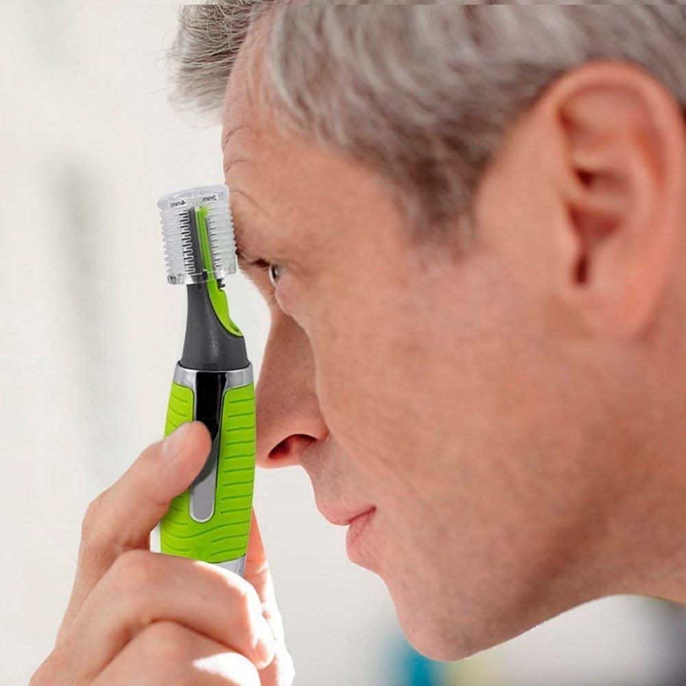 Trimmer preciso per naso e orecchie con luce LED per una rimozione delicata dei peli - Fioriscas