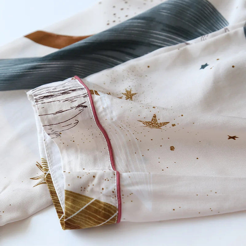 Pyjama de Soie Végétale I Élégance Florale Douceur Viscose