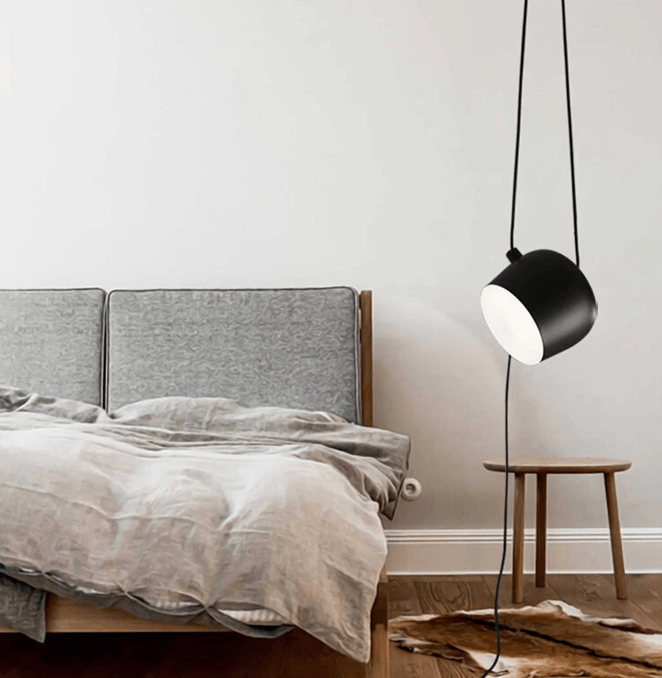 Multi-Light Drum Pendant, LumaDrum Cable-Hung Fixture in Black or White