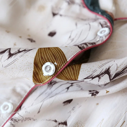Pyjama de Soie Végétale I Élégance Florale Douceur Viscose