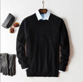 Camisola de caxemira Elarin para homem, de gola redonda ou em V, 7 cores