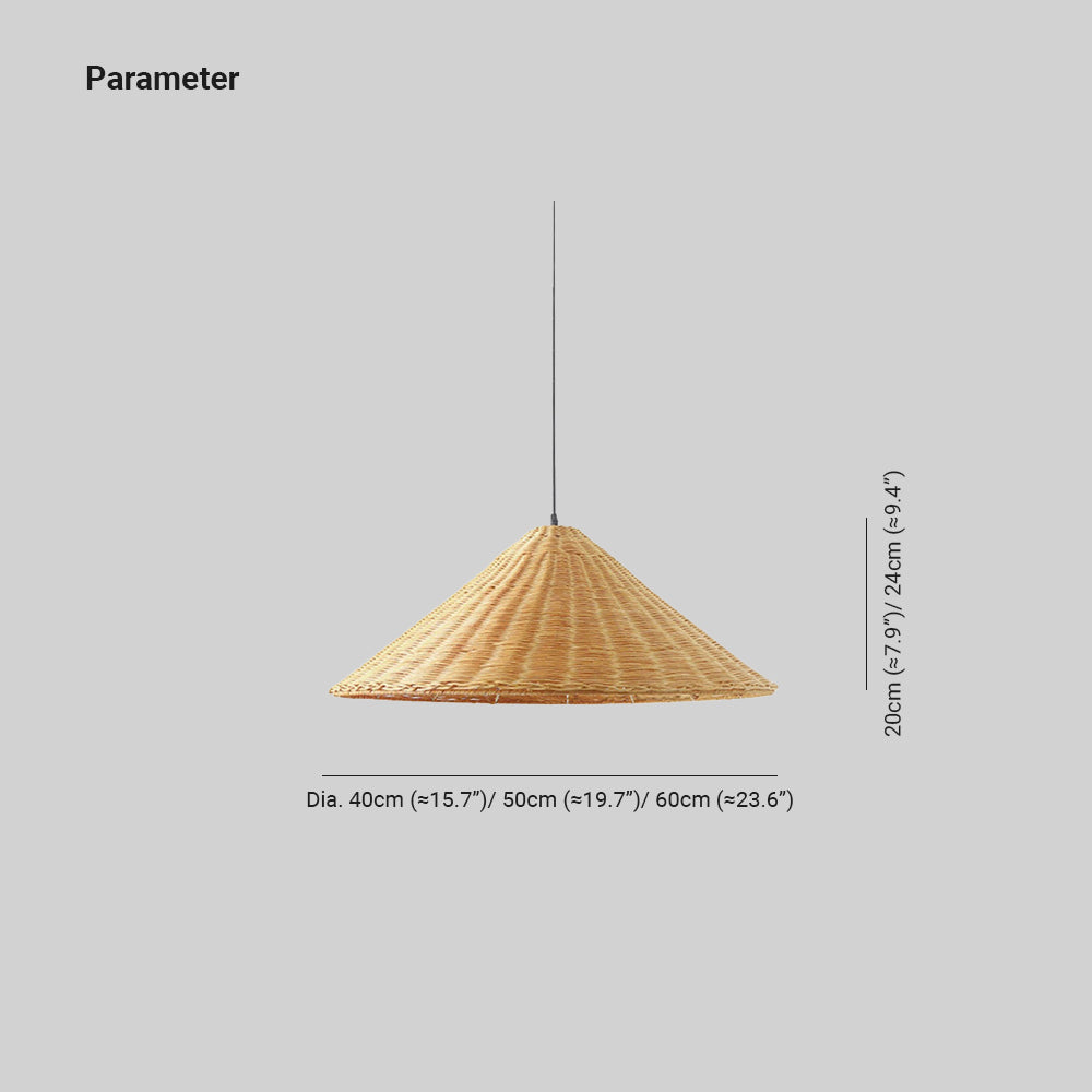 Muto Vintage Handmade LED Rattan Pendant Light Living Room | Fioriscas