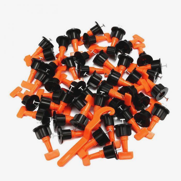 Opakovaně použitelné vyrovnávací distanční prvky na dlaždice NivelPro, 50dílná srovnávací sada