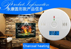 Alarma combinada HomeGuard de monóxido de carbono y humo con pantalla digital de CO
