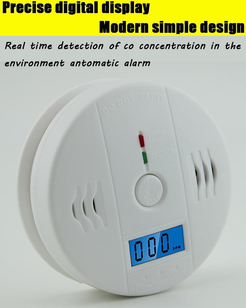 Alarma combinada HomeGuard de monóxido de carbono y humo con pantalla digital de CO