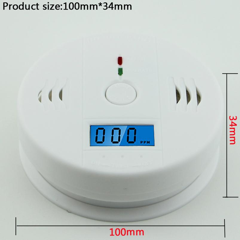 Alarma combinada HomeGuard de monóxido de carbono y humo con pantalla digital de CO