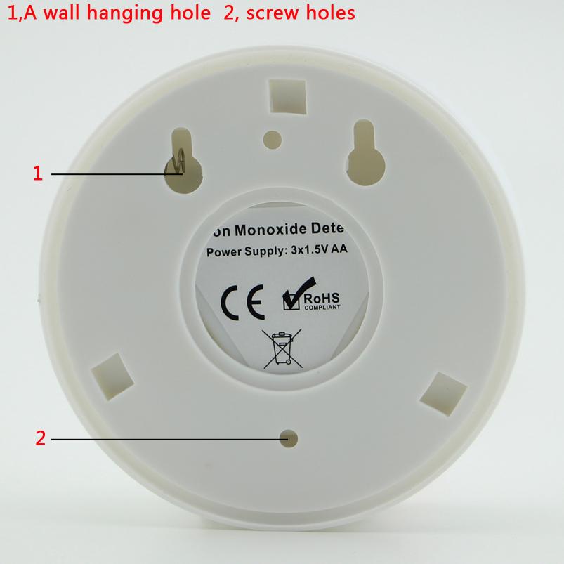 Alarma combinada HomeGuard de monóxido de carbono y humo con pantalla digital de CO